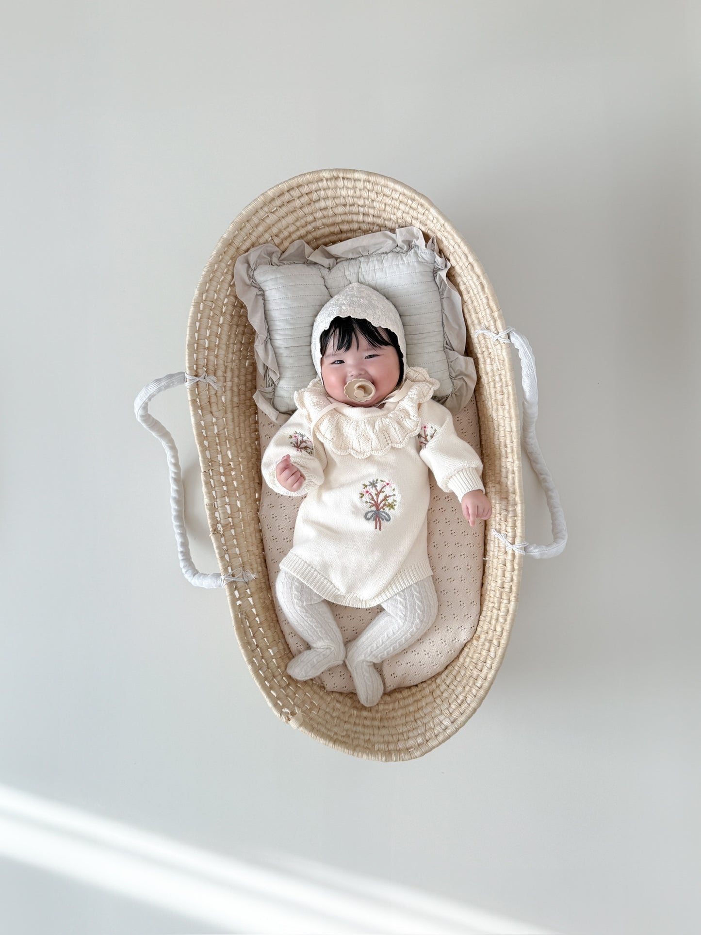 Bouquet knit rompers