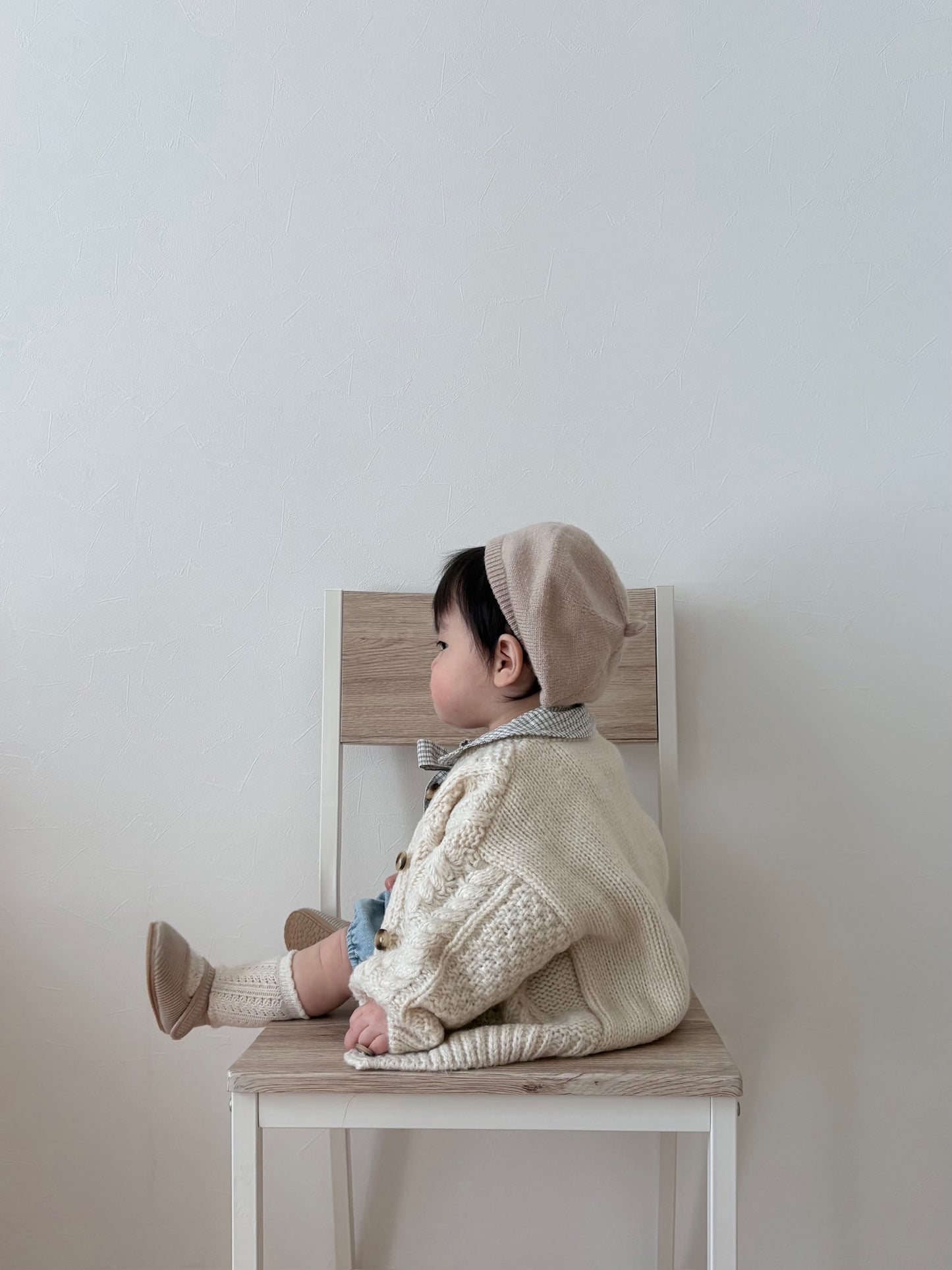 Chunky cotton cardigan【vanilla】