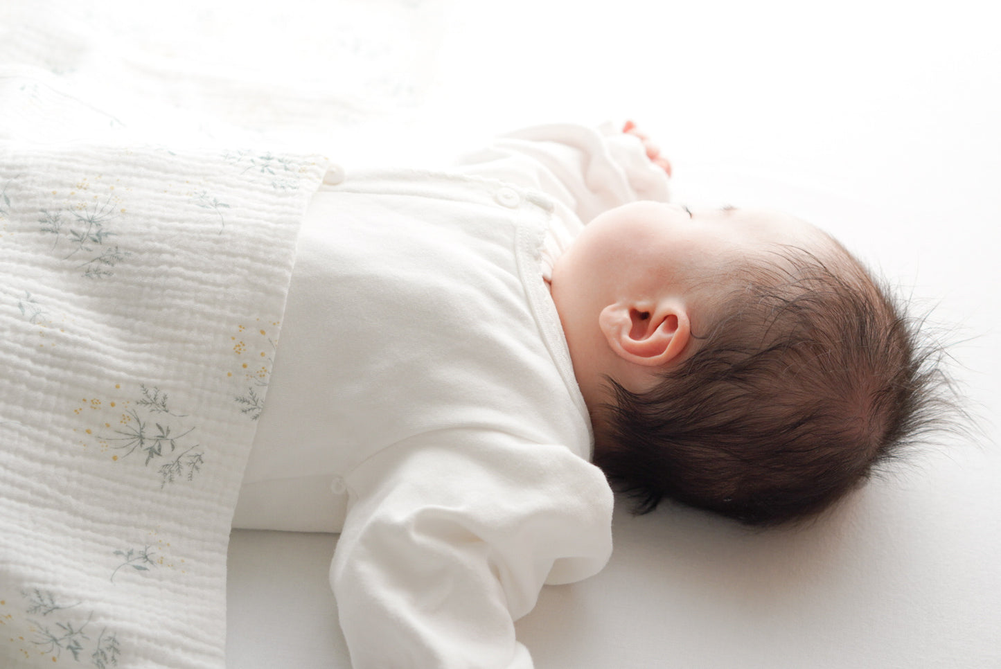 Jasmin -Botanical fringe gauze blanket/2重ガーゼ