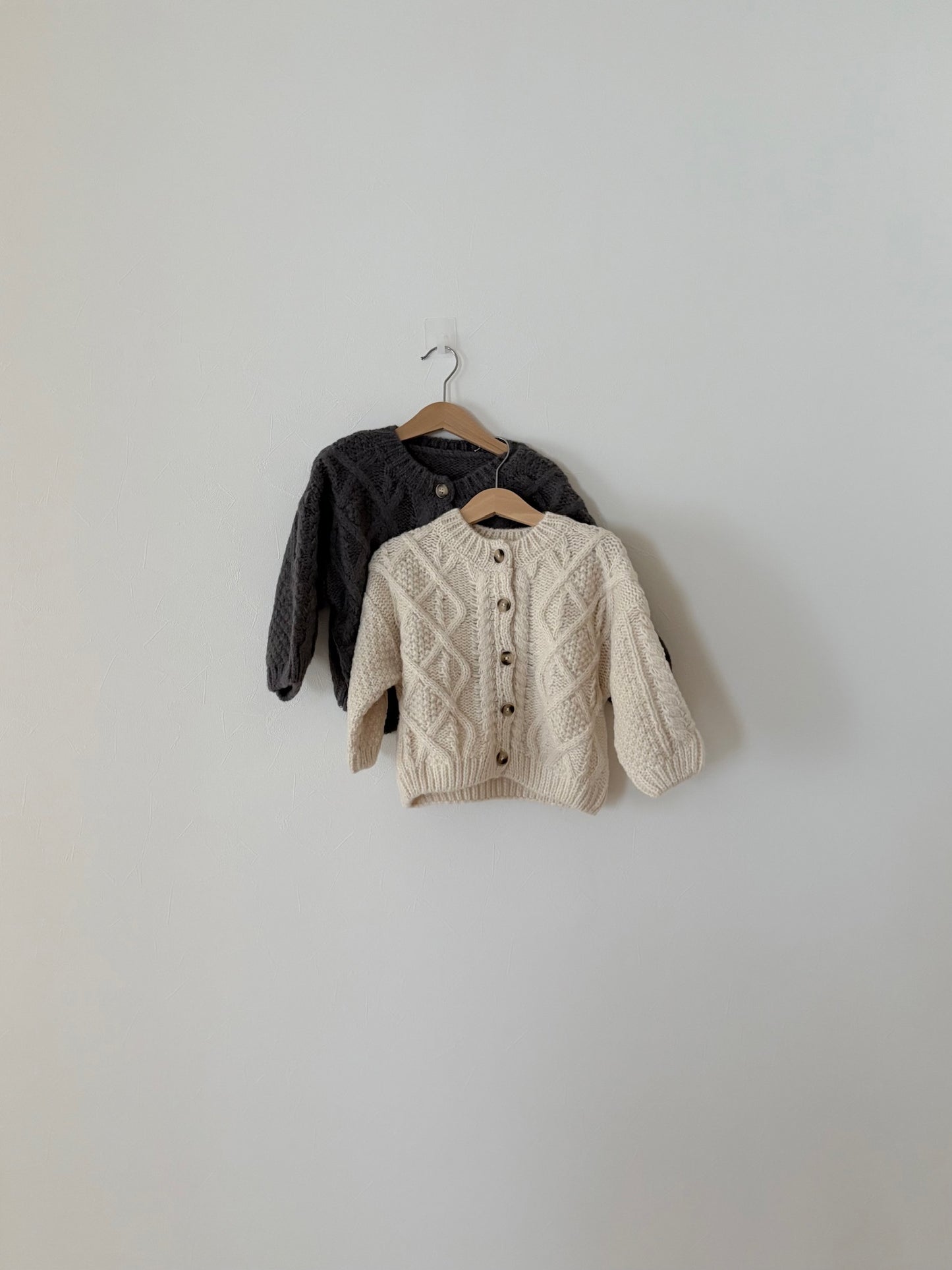 Chunky cotton cardigan【vanilla】