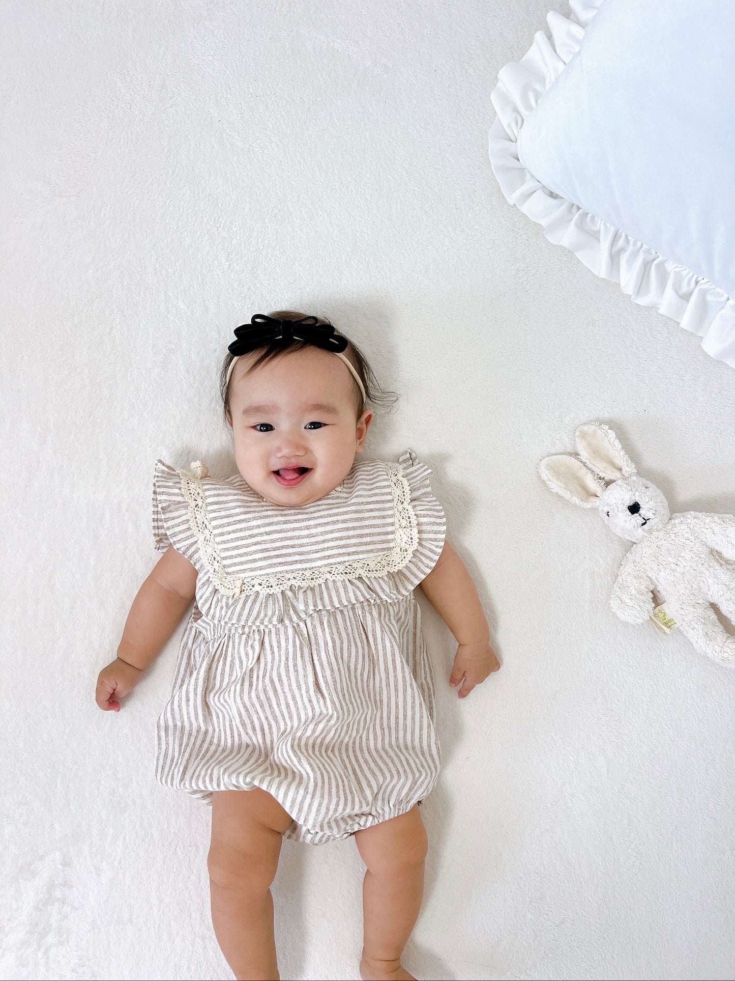 Frilly striped Rompers