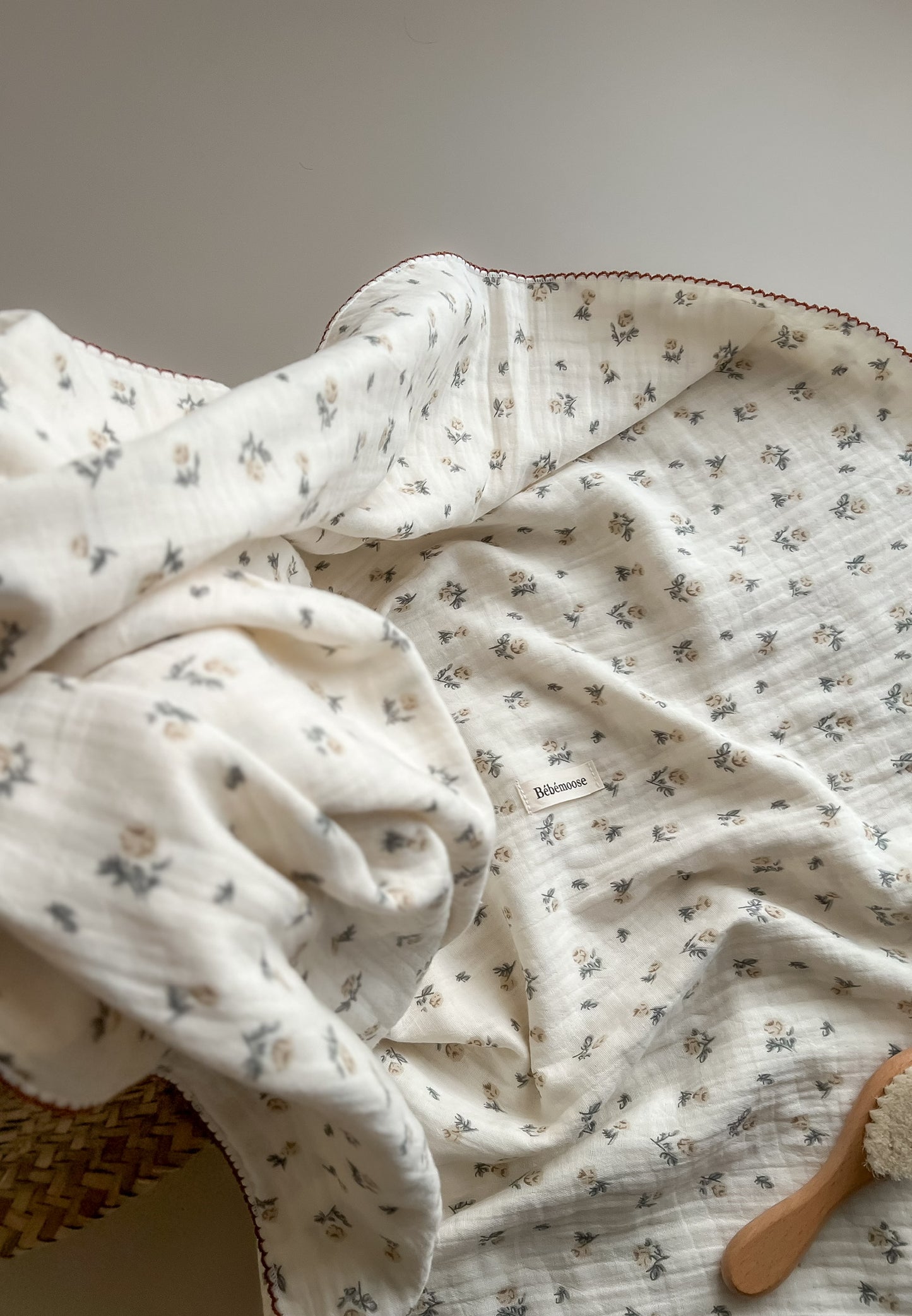 Cushy rose - Organic cozy blanket/4重ガーゼ