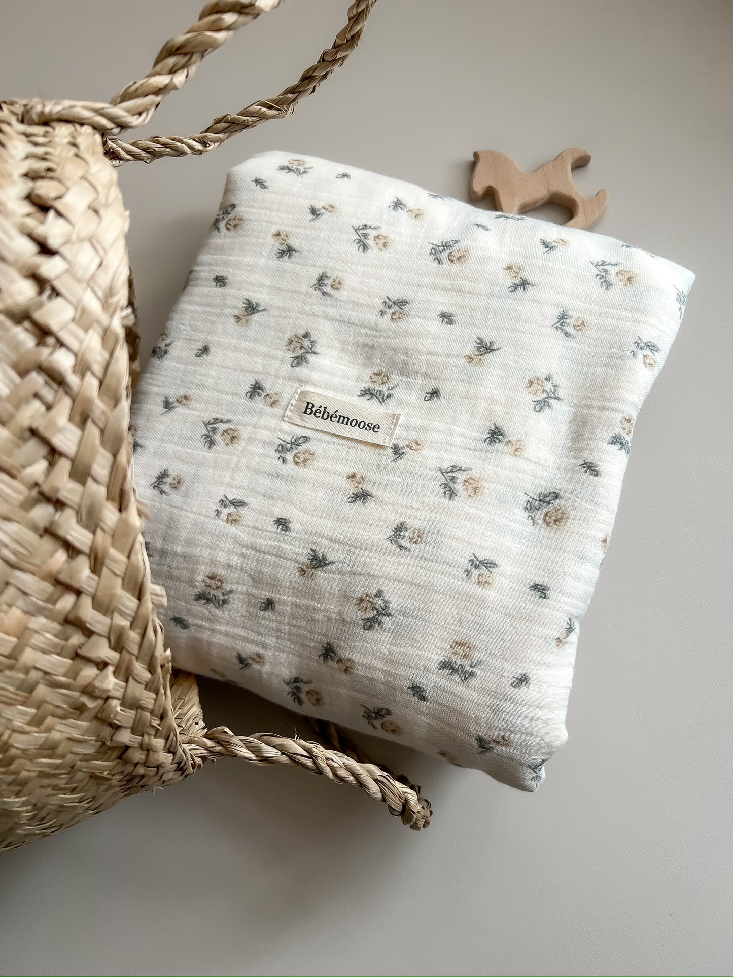 Cushy rose - Organic cozy blanket/4重ガーゼ