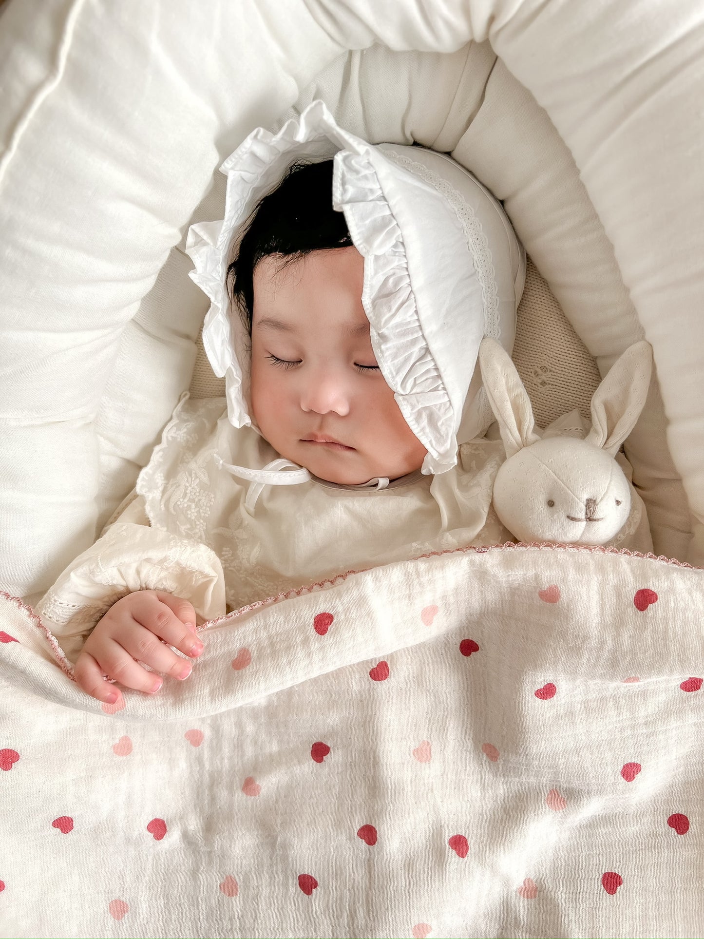 【NEW】Velvet Heart- Organic cozy blanket/4重ガーゼ