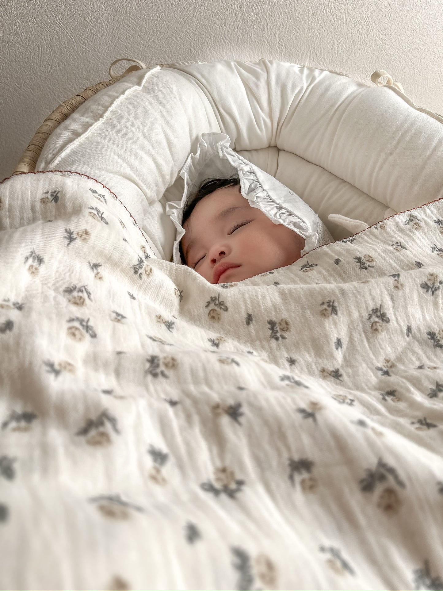 Cushy rose - Organic cozy blanket/4重ガーゼ