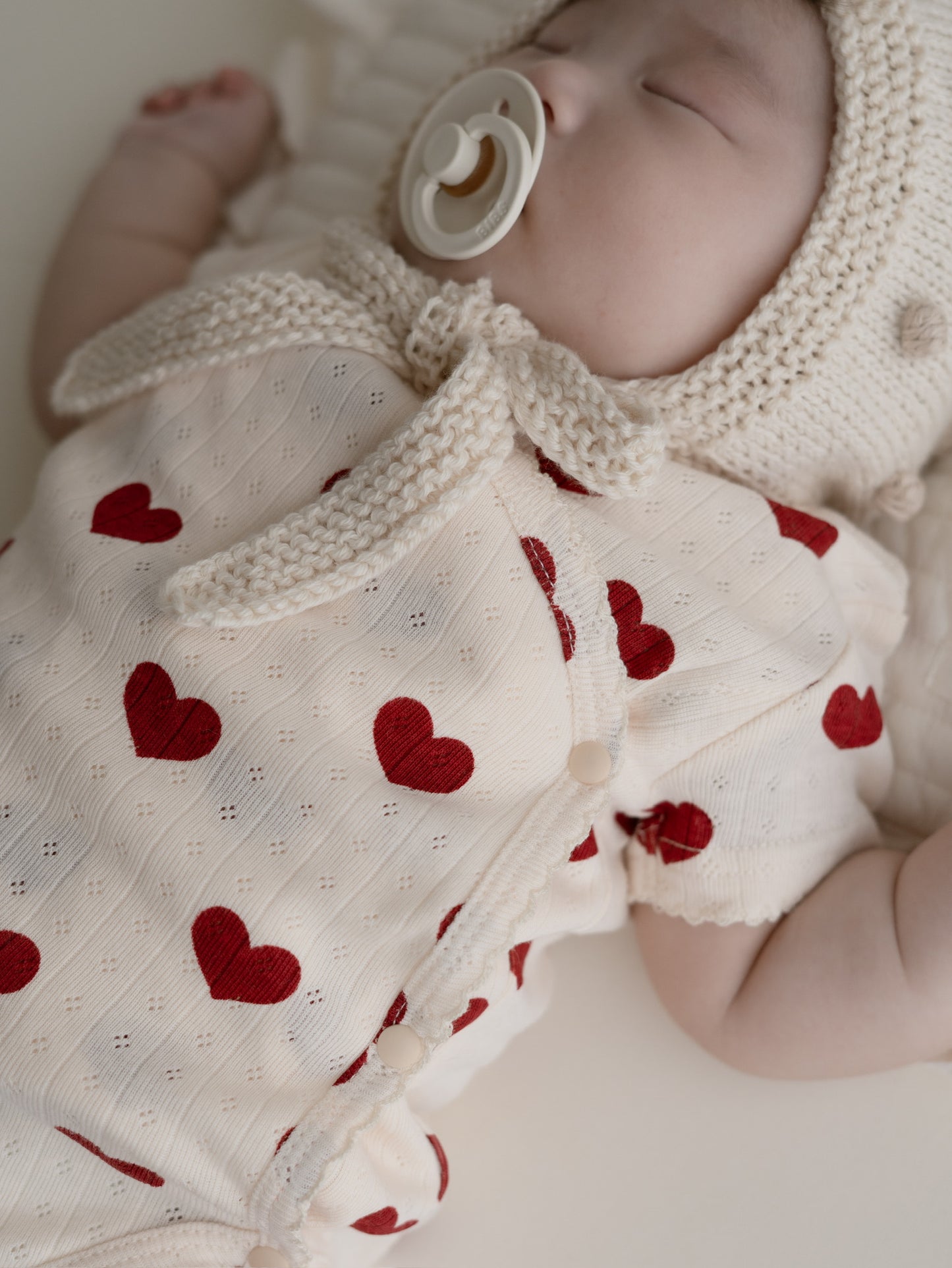 〖NEW〗Sweetie charm rompers -Cherry cream